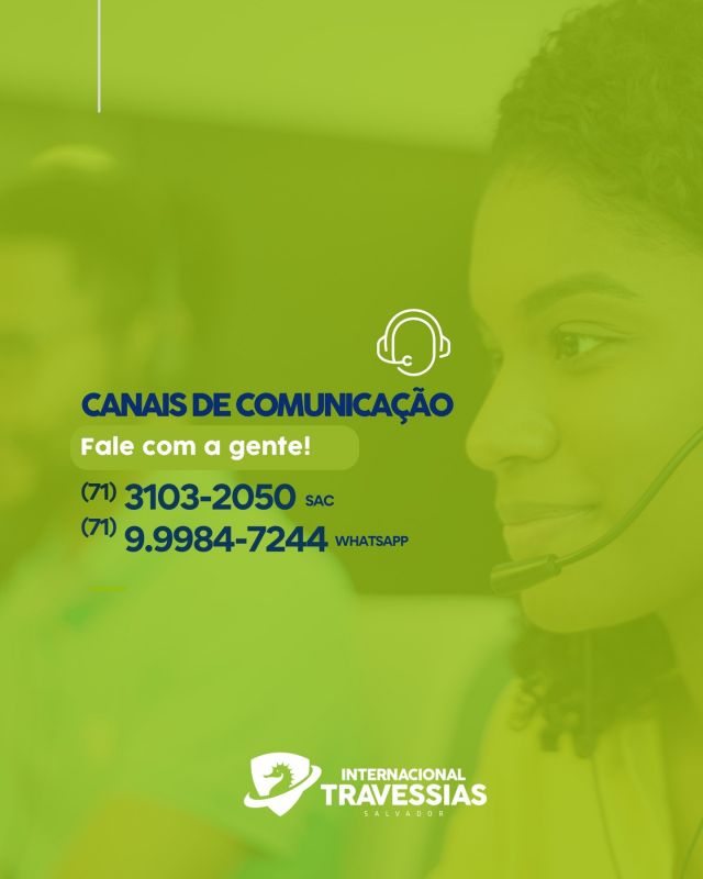 Surgiu dúvidas sobre tarifas, horários das embarcações, ferry card e outras informações? Entre em contato com nosso time de atendimento ao cliente.

Estamos nos números:
📞 (71) 3103-2050 (SAC)
📲 (71) 99984-7244 (WhatsApp)

Conte com a gente! 😃

#InternacionalTravessiasSalvador
#SistemaFerryBoat